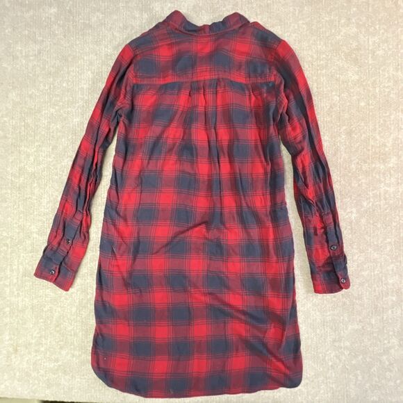 J.Crew Flannel Shirt Dress Buffalo‎ Plaid Long Sleeve Pockets XXS Lumberjack - Picture 4 of 7